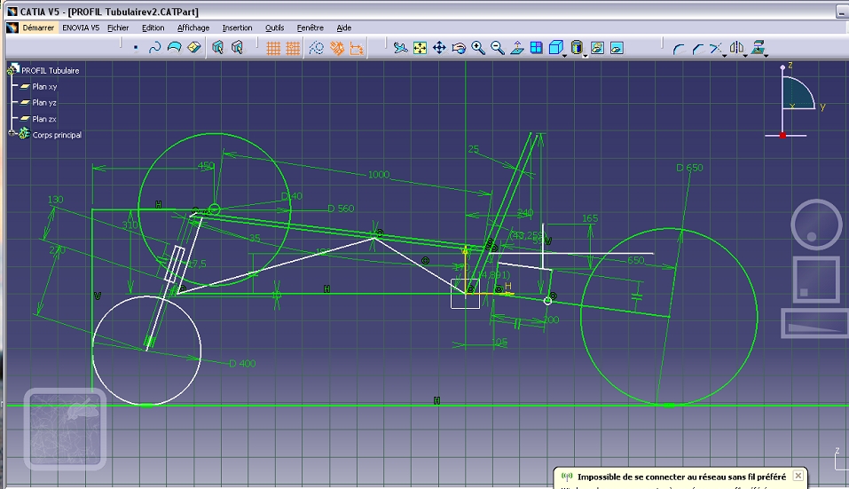 profil avec toutes les dimensions et angles